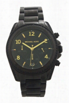 Mk6283 Chronograph Blair Black Ion Plated Stainless Steel Bracele T Watch