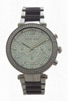 Mk6284 C Hronograph Parker Stainless Steel & Gray Acetate Bracelet Watch