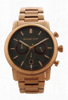 Mk8370 Chronograph Pennant Rose Gold-tone Stainless Steel Bracelet Guard