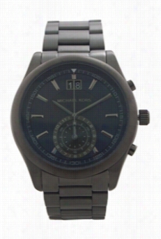 Mk8418 Chronograph Aiden Gunmetal-tone Stainless Steel Bracelet Watch