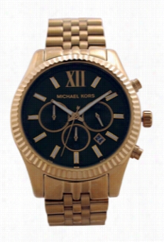 Mk8446 Chronograph Lexington Gold-tone Stainless Bracelet Watch