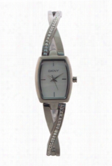 Ny2252 Crosswalk Crystal Accent Stainless Steel Half-banglebracelet Watch