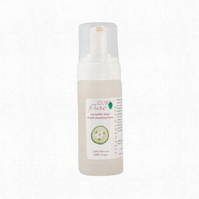 100% Pure Organic Cucumber Juice Facial Purification Foam