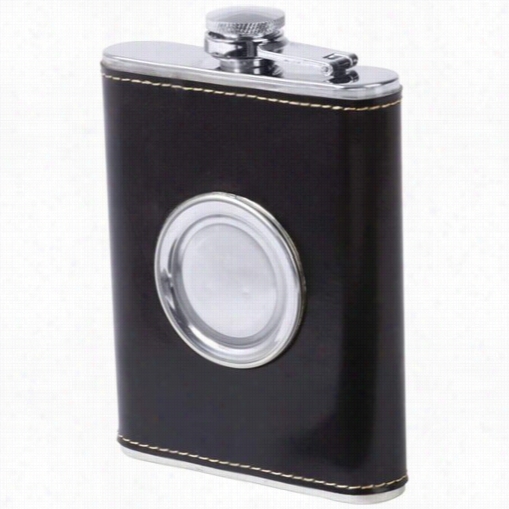 6.8oz Stainless Steel Flask With Built-iin Cup