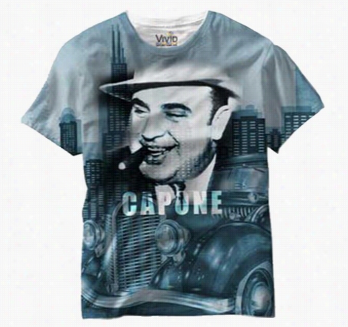 Al  Capone All Over Sublimation  Print Mens T-shirt