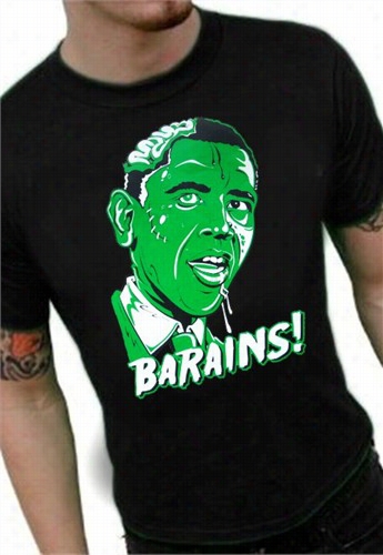 Barack Obama Zombie Barains!  T-shirt