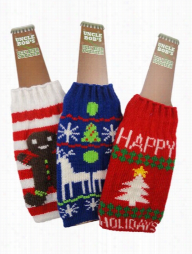 Beer Bottl E Ugly Sweater - Gly Beer Bot Tle Swea Ter (assorted)