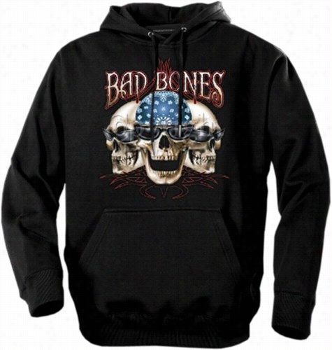 Biker Hoodies - &quot;bad Bones Bikers&quot; Biker Hodie