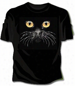 Black Cat Face Girls T-shirt