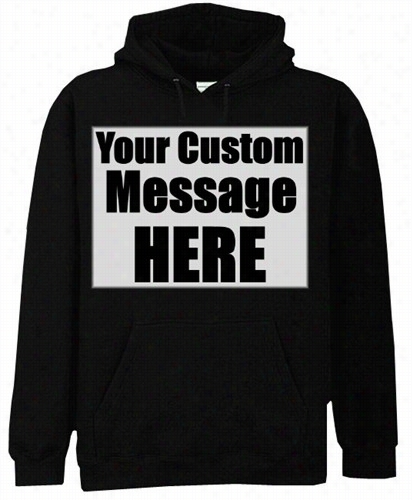 Black Custom Hooded Sweatshirt