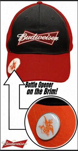 Budweiser  Bowtie Logo Bottle Opener Hat