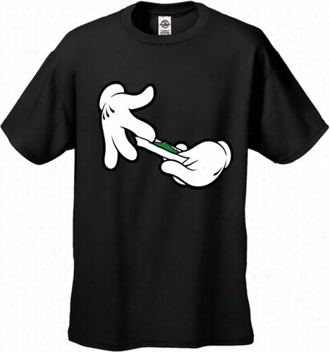 Cartooon Hands Roll A Joint  Men's T-shirt