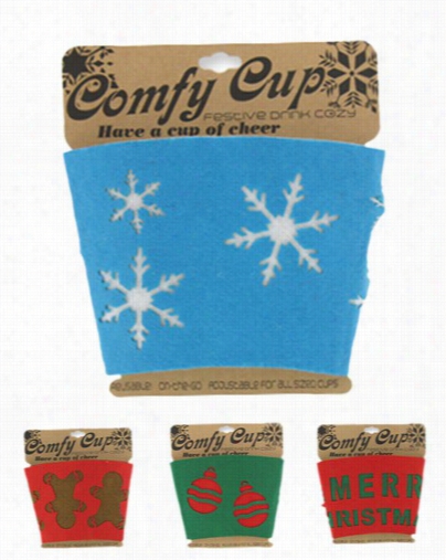 Christmas Coffee Cyp Sleeve (assorted 3pack)