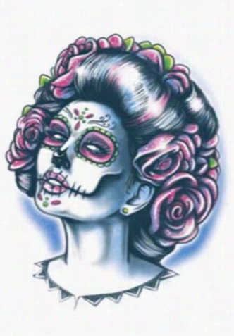 Day Of The Dead Esnora Muerte Temporary Tattoo