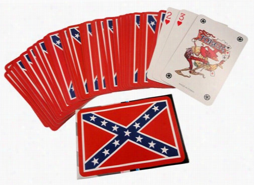 Deck Of Confederate Insurgent Flag-stone Playing Cards