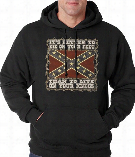 Die On Your Feet Rebel Flag Hoodie