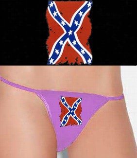 Distressed Rebel Flag Thong