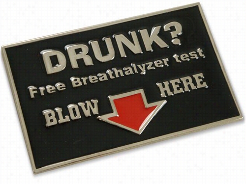 Free Breathalyzer Tests Belt Buckle With Freee Leather Belt