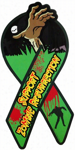 Funny & Novelty Magnets - Support  Zombie Resurrection Car Ribbon Mag Net