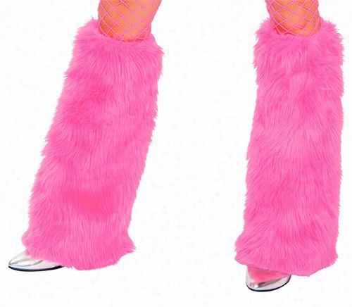 Furry Pink  Leg Warmers