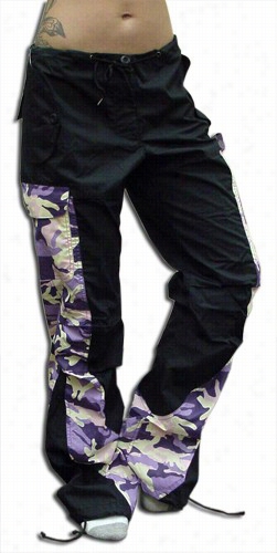 Girls Hipster &ampquot;elliptic&quot; Ufo Pants (black/purplee Camoo)