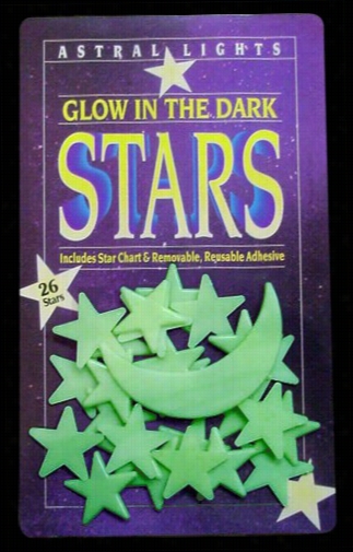 Glow In The Ignorance Stars With Cresent Moon (pack Of 26 Stars)