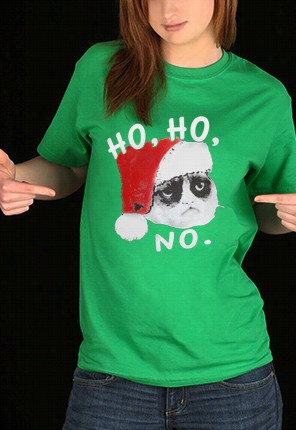 Ho Ho Not At All Angry Cat Girl's T-shirt