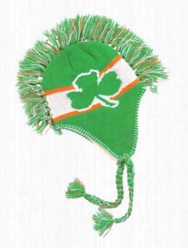 Irish Shamrock Moawk Knit Hat