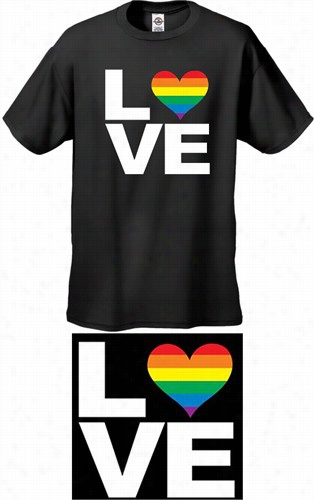 Love Rainbow Heart Men's T-shirt