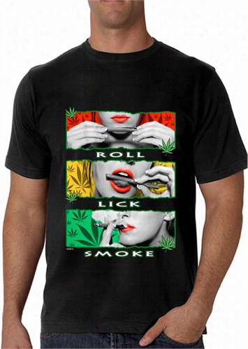 Marijuana Girl Rolllick Smoke Men's T-shirt