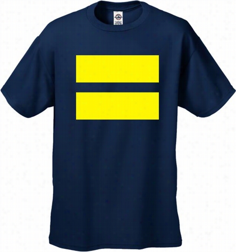 Men's Equality T-shirt With Yellow Rival Sign