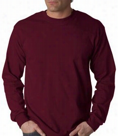 Mens Premium Long Sleeve T-shirt  (maroon)