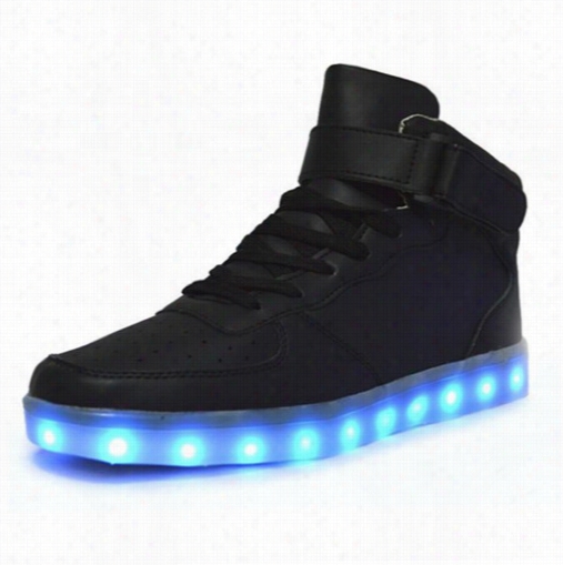 Mid-top Led Sneakers - Deluxe Rechargeable Led Light-up Sneakers