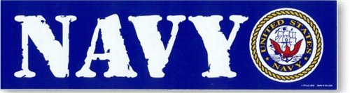 Navy Bumper Car Magnet