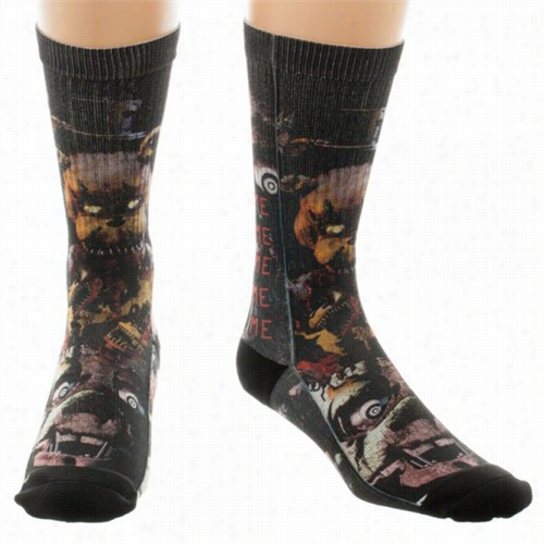 Official Five Nights At Freddy's &quot;it's Me&quot;  Sublimated Company Socks