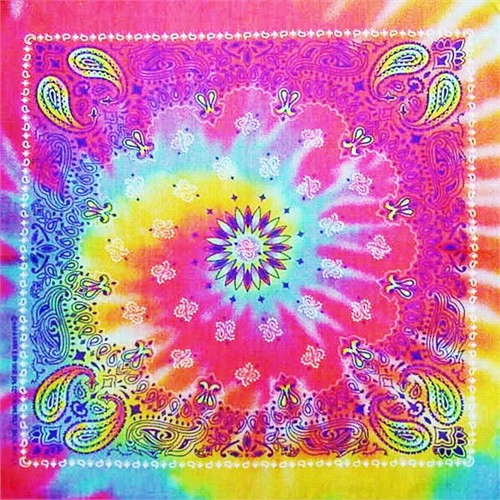 Psychedelic Tie Dye Paisley Bandanna