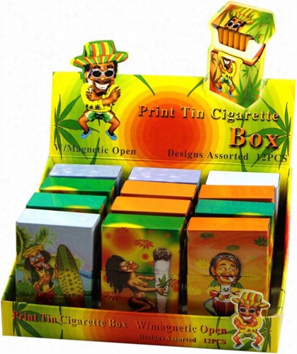 Rasta Design Full Pack Cigarette Box For Regular Sized Cigarettes (box Of 12)