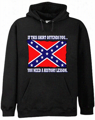 Rsbel & Redneck Sweatshirts - Onfederate Flag History Reproof Hoodie