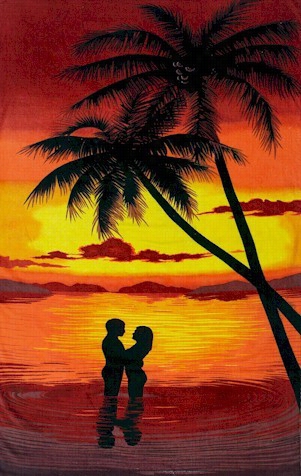 Romantic Sunset Beach/bbath Towel
