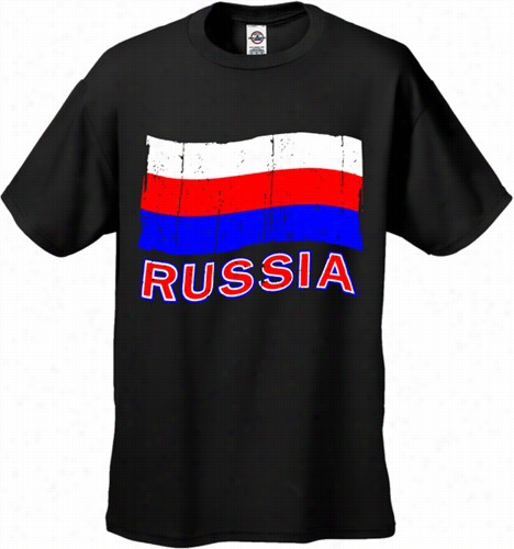 Russia Vintage Flag Men's T-shir