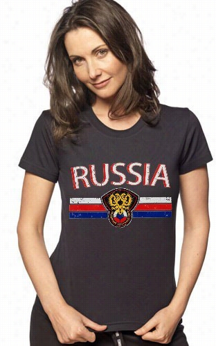 Russia Vintage Shield International Girls T-shirt