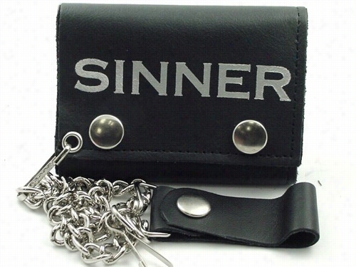 Sinner Genuine L Eather Chain Wallet