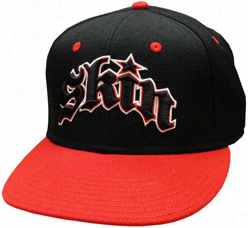 Skin Industries &quot;gothic&quot; Snap B Ack Hat B(lack/red)