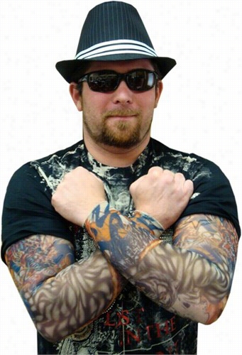 Tattoo Sleeves - Of A ~ Color Tiger Tattoo Sleeves (pair)