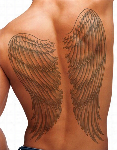 Temporary Tattoo (full Back) - Wings
