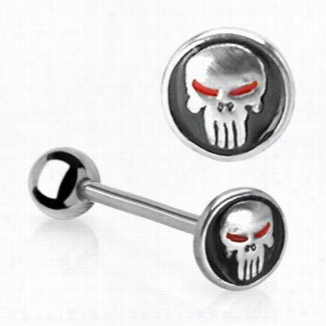 The Punisher Skull Comfort Fit Tongue Jewelry