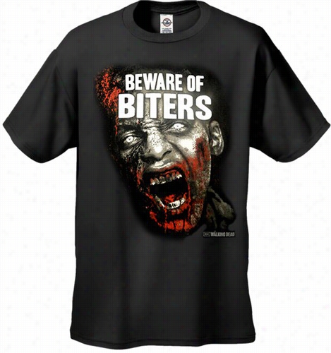 The Walking Dead &quot;bewa Re Of Biters&quot; Men's T-shirt (black)