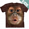 Kid's Baby Orangutan Big Face T-Shirt