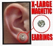 Magnetic C.Z. Pair Of Earrings (X-Large)