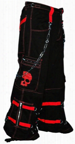 Trippp Nyc &ampq;uot;ellectro Skull&quot; Bondage Patns (black/red)